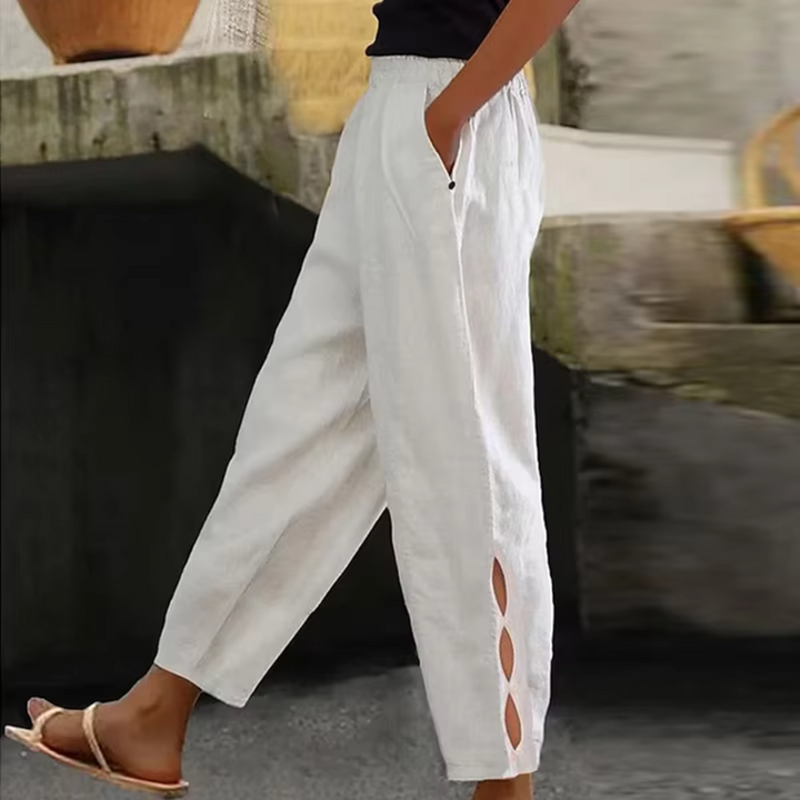 Elise Cotton-Linen Pants