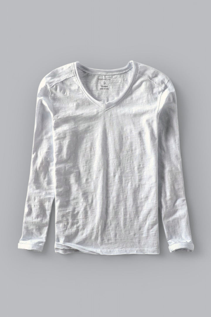 Tommy V-Neck Long Sleeve Shirt