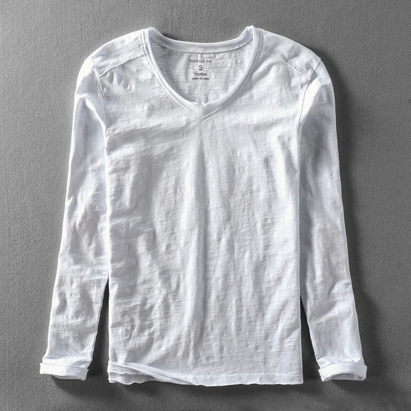 Tommy V-Neck Long Sleeve Shirt