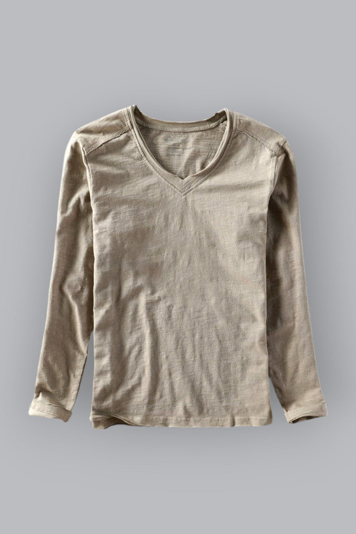 Tommy V-Neck Long Sleeve Shirt