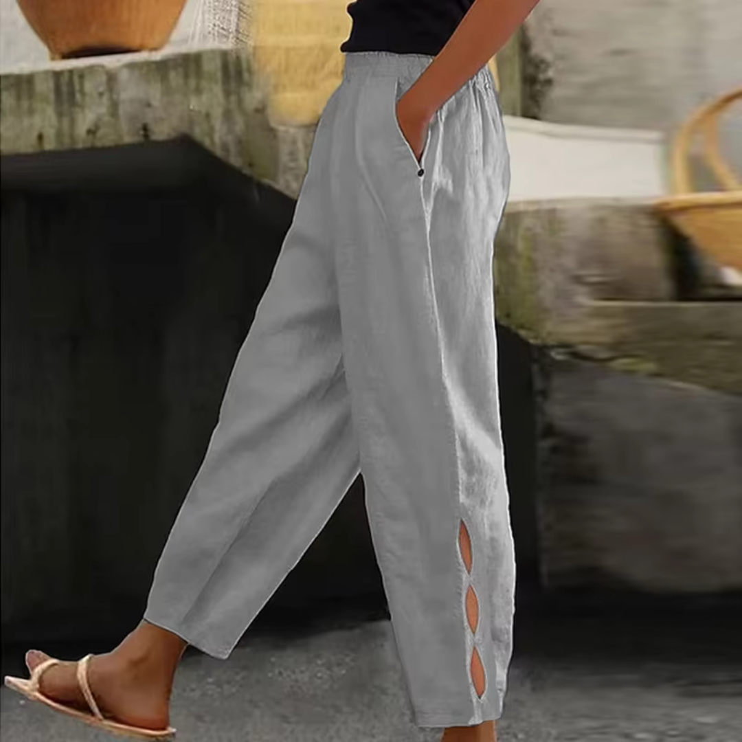 Elise Cotton-Linen Pants