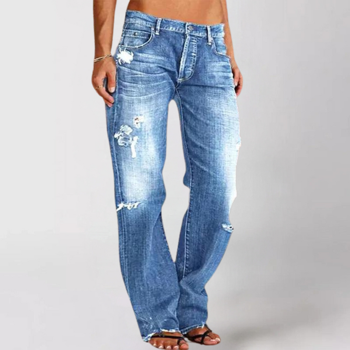 Penelope - Loose wide-leg denim jeans