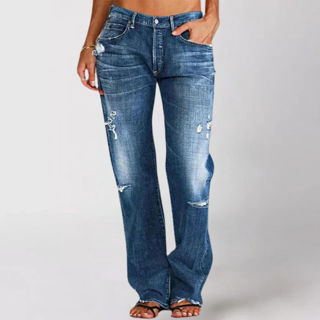 Penelope - Loose wide-leg denim jeans