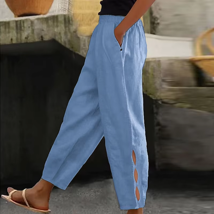 Elise Cotton-Linen Pants