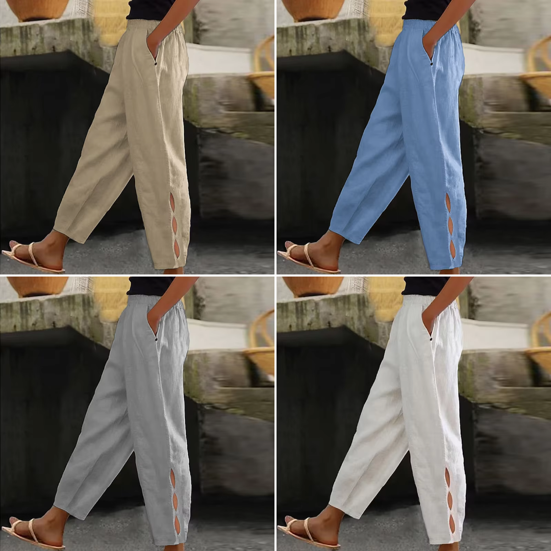 Elise Cotton-Linen Pants