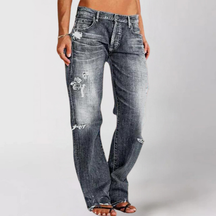 Penelope - Loose wide-leg denim jeans