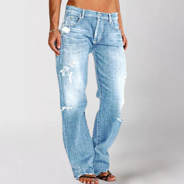 Penelope - Loose wide-leg denim jeans