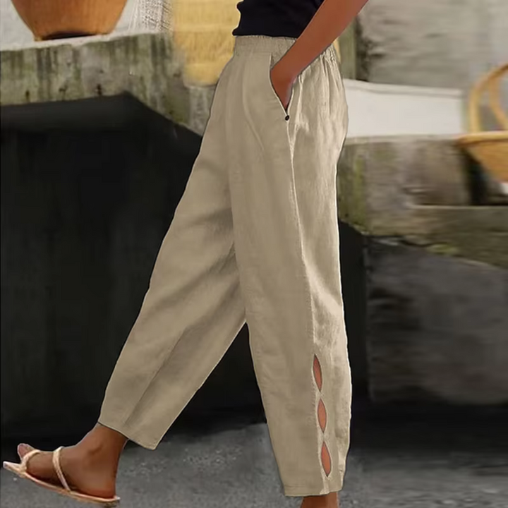 Elise Cotton-Linen Pants