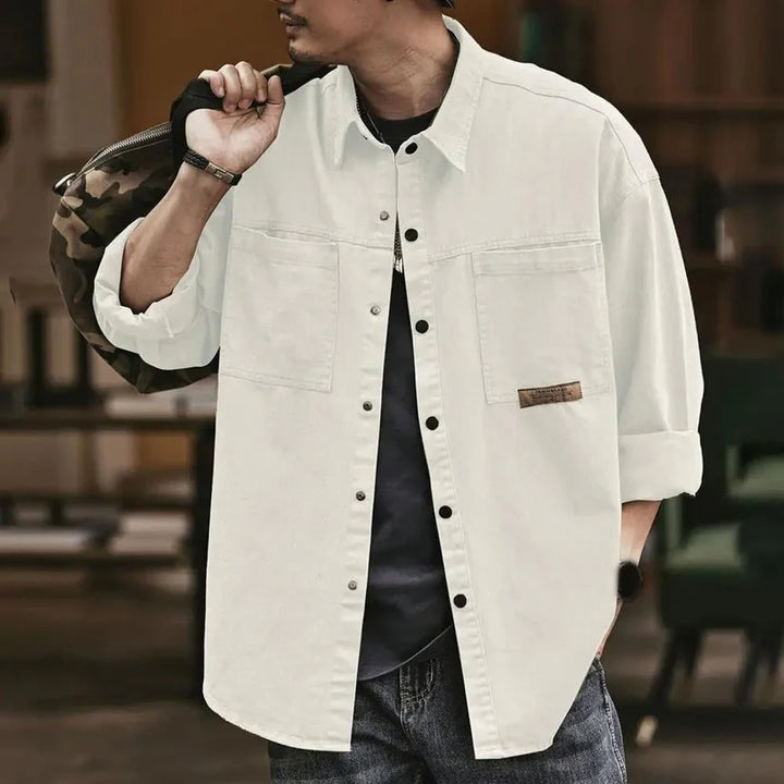 Enzo™ – Oversized Casual Shirt in Vintage Style